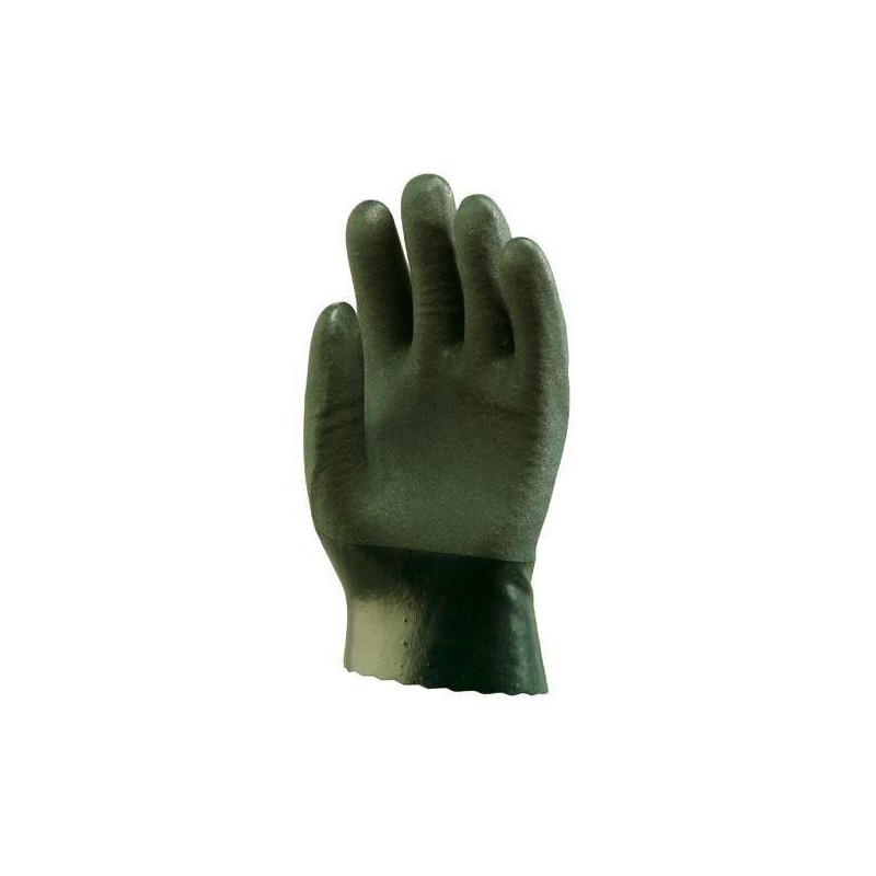 Lot 10 paires de gants polymère vert, 27 cm Actifresh, chimique