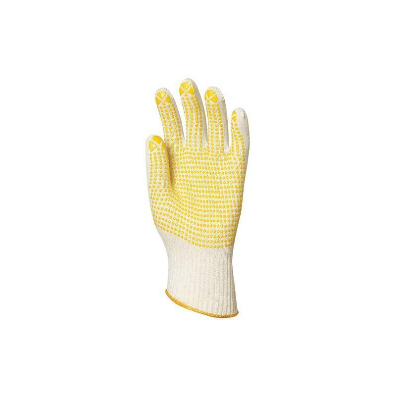 Lot 10 paires de gants tricoté avec picots jaunes sur 1 face