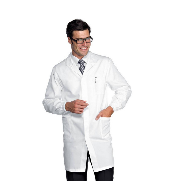 Blouse M&eacute;dicale Homme Poignets &eacute;lastiques Et Boutons