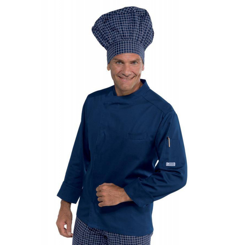 Veste de cuisine homme manches longues BILBAO Bleu