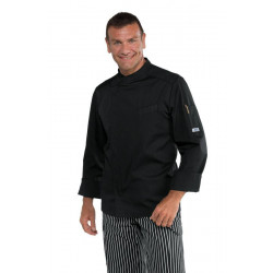 Veste de cuisine homme manches longues BILBAO Noir