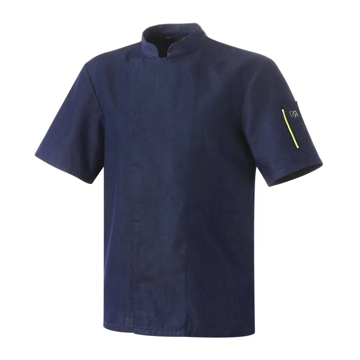 Veste de cuisinier mixte couleur NERO manches courtes ROBUR Denis