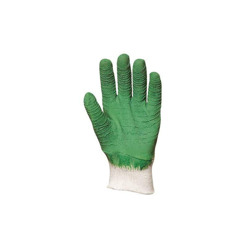 Lot 12 paires de gants latex vert dos aéré standard