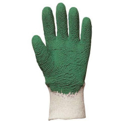Lot 12 paires de gants latex jardin crêpé vert EUROTEHCNIQUE qual. sup.