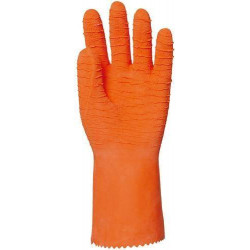 Lot 12 paires de gants latex crêpé orange 34 cm EUROTECHNIQUE