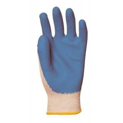 Lot 12 paires de gants GRIP gris enduit latex bleu