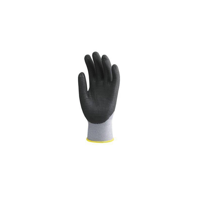 Lot 10 paires de gants polyam. gris, paume end. polyurét. resp. noir, picots Nitrile noirs Lot 10 paires de gants polyam. gris, paume end. polyurét. resp. noir, picots Nitrile noirs