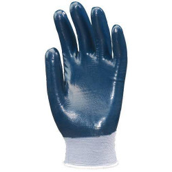 Lot 10 paires de gants polyam. Enduit nitrile marine