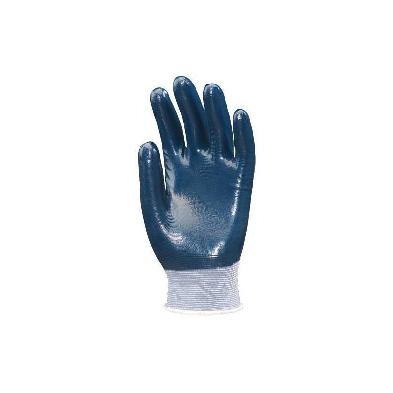 Lot 10 paires de gants polyam. Enduit nitrile marine