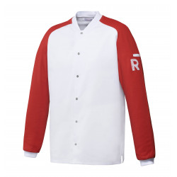 Veste de cuisine mixte manches longues TEDDY rouge face