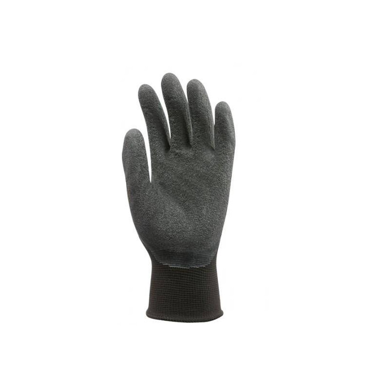 Lot 10 paires de gants nylon noir enduit latex noir