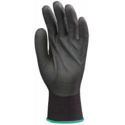 Lot 10 paires de gants Hydropellent TM polyester noir enduit mousse PVC noir