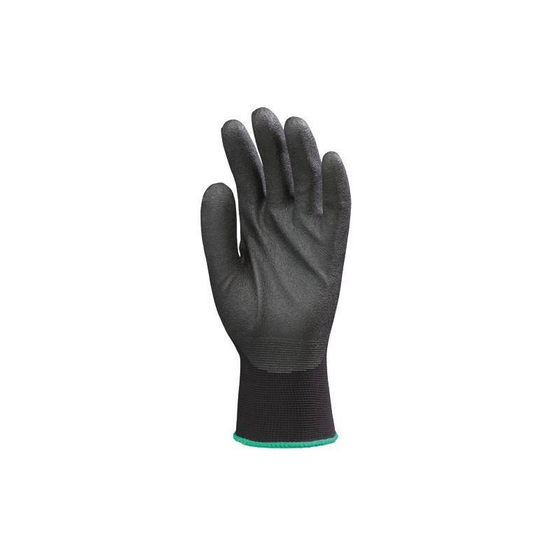 Lot 10 paires de gants Hydropellent TM polyester noir enduit mousse PVC noir