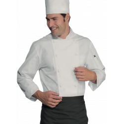 Veste de cuisine homme manches longues ROMA Blanc