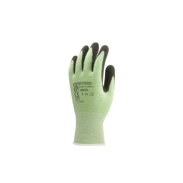 Lot 10 paires de gants EUROBAMBOU Nyl/Spdex pme end. NFT