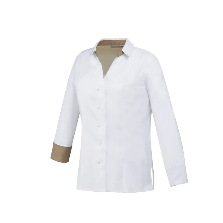 Veste de cuisine femme manches longues VIGA face