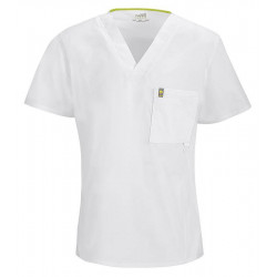 Tunique médicale homme CODE HAPPY Blanc