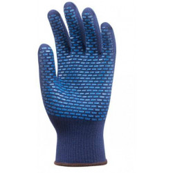 Lot 12 paires de gants Termostat anti-froid bleu picots PVC bleus