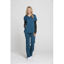 Manchettes pour tunique médicale CODE HAPPY Gris Anthracite