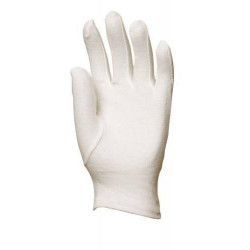 Lot 600 pièces gants coton jersey blanchi, fourchette