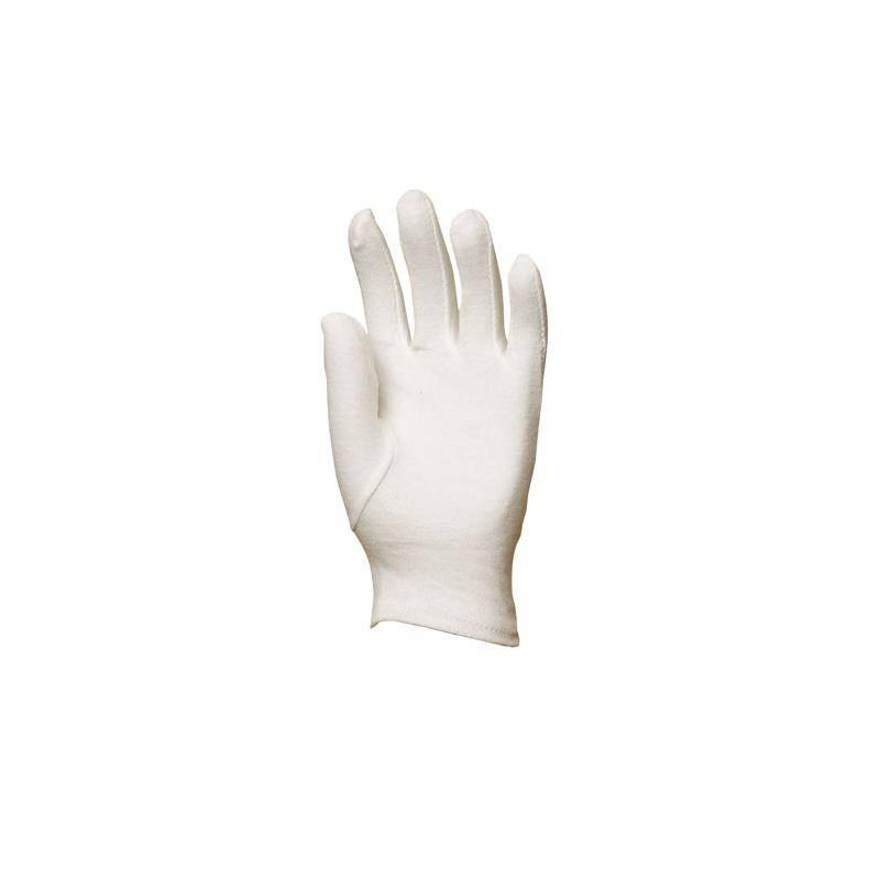 Lot 600 pièces gants coton jersey blanchi, fourchette