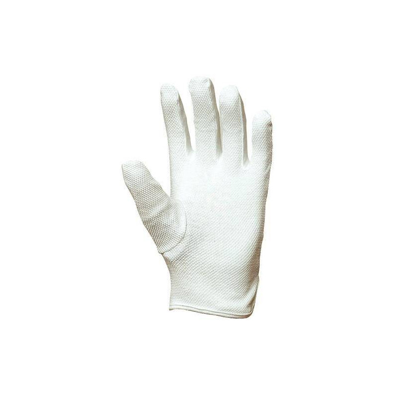 Lot 300 pièces gants coton coupe ville, mini-picots blancs