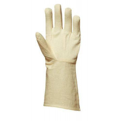 Lot 300 pièces gants toile coton croisé cousu manchette 15 cm