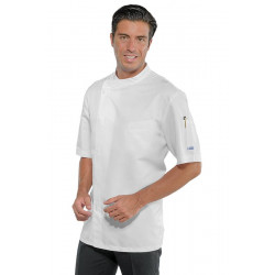 Veste de cuisine homme en polyester à manches courtes YOKOHAMA