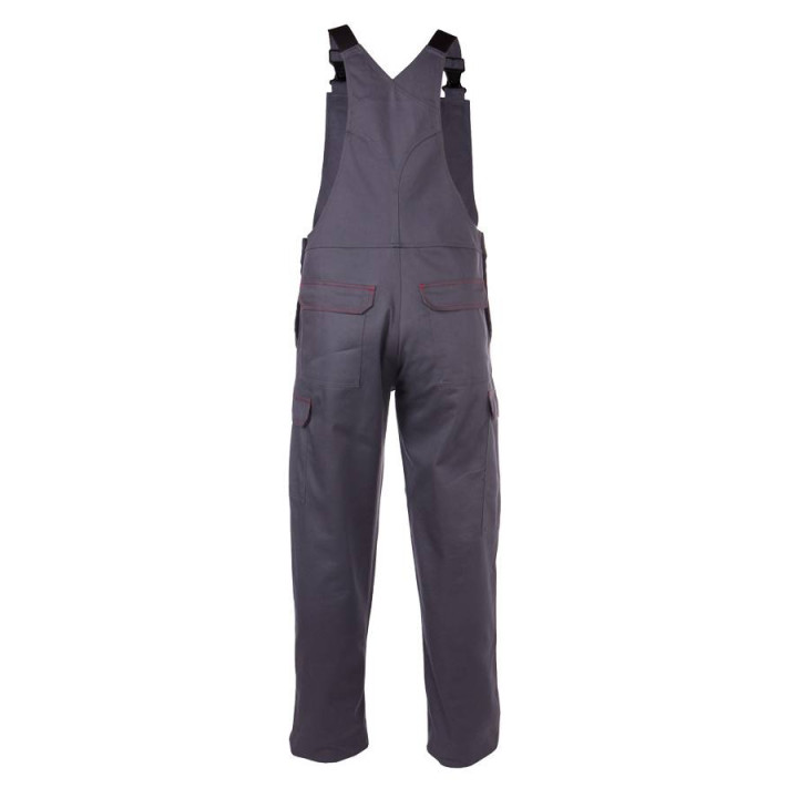 Cotte &agrave; bretelles ignifug&eacute;e DAKOTA Gris dos