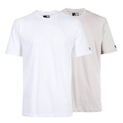 Pack de 2 tee shirts de travail RACING Blanc Perle Face