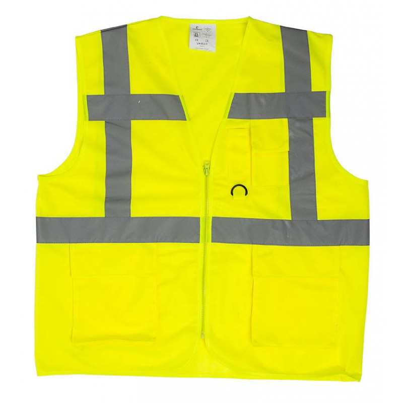 jaune - gilet réfléchissant pour enfants, vestes de travail fluorescentes  avec bandes réfléchissantes