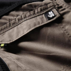 Combinaison de travail homme double zip SALVADOR Beige / Noir détail