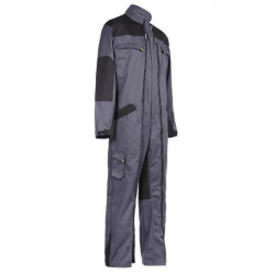 Combinaison de travail homme double zip SALVADOR Gris / Noir