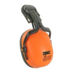 Lot 10 antibruit orange fluo + adaptateur casque de chantier