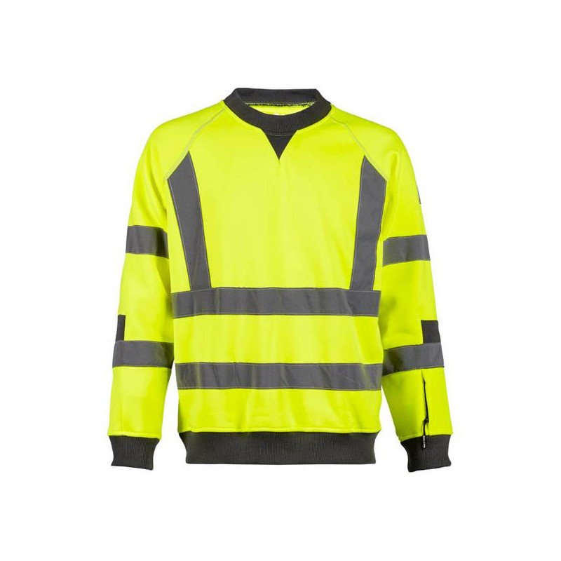 Pull de travail haute visibilité NEON Jaune Face