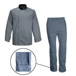 ENSEMBLE DE CUISINE VESTE MANCHES LONGUES / PANTALON BRIAN 