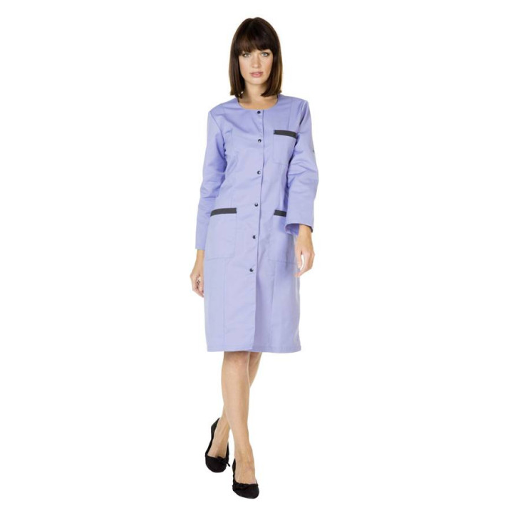 Blouse m&eacute;dicale manches transformables femme CAROLINE lavande