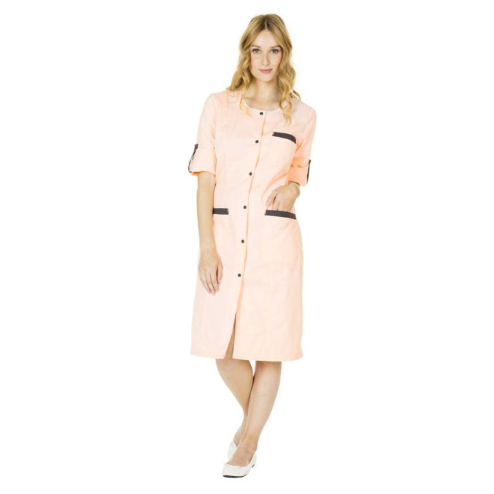 Blouse m&eacute;dicale manches transformables femme CAROLINE lavande