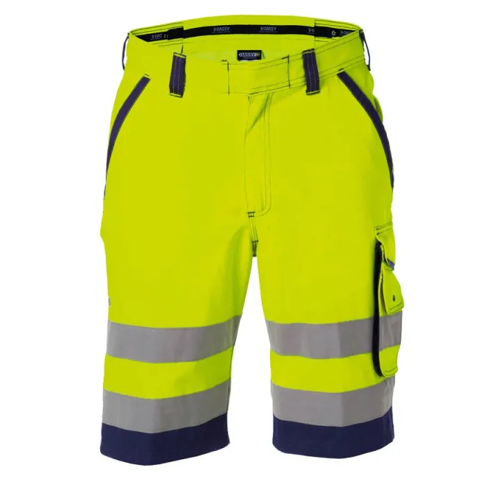 Bermuda de travail haute visibilit&eacute; LUCCA jaune vert