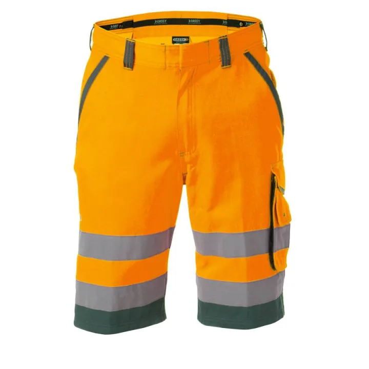 Bermuda de travail haute visibilit&eacute; LUCCA orange vert