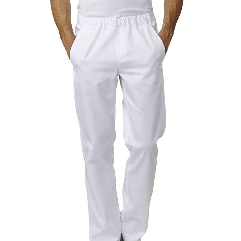 Pantalon de cuisine taille élastiquée JOSH blanc Pantalon de cuisine taille élastiquée JOSH blanc