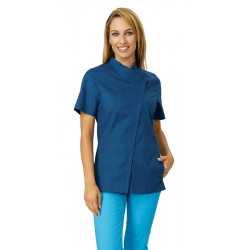 Tunique médicale femme à zip CHERRY bleue