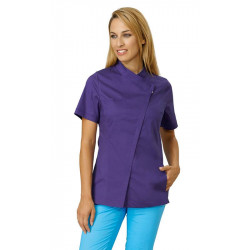 Tunique médicale femme à zip CHERRY violette