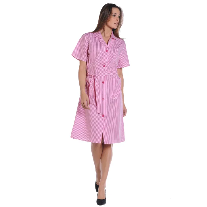 Blouse de travail femme &agrave; manches courtes JUDITH RAYE rose