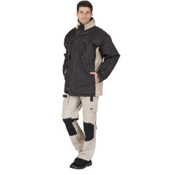 Dynamic fit parka de travail homme ecru