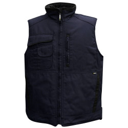 Gilet de travail multipoches en canvas doublé polaire WAYNE