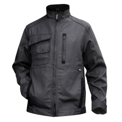 Veste de travail multipoches en canvas KENT gris