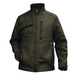 Veste de travail multipoches en canvas KENT  olive