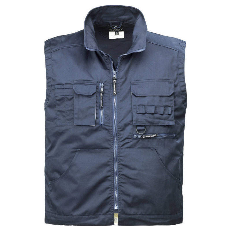 NAVY MEDIUM gilet de travail multipoches matelassé