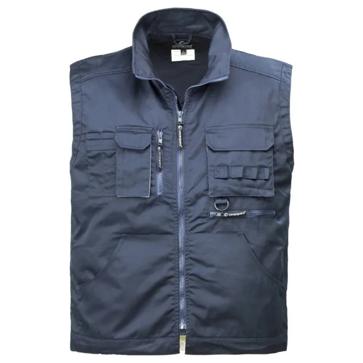 NAVY MEDIUM gilet de travail multipoches matelass&eacute;